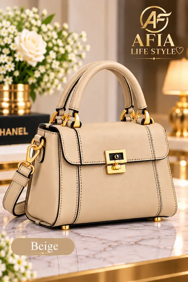 AFIA PREMIUM HANDBAG For Women (Beige)