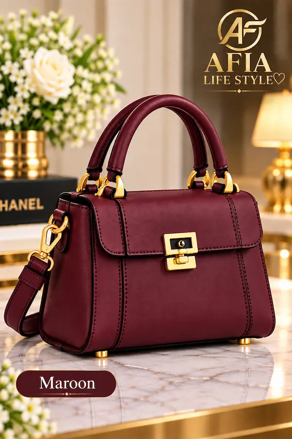 AFIA PREMIUM HANDBAG For Women (MAROON)