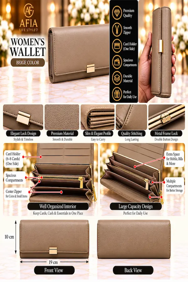 BEIGE WOMEN’S WALLET