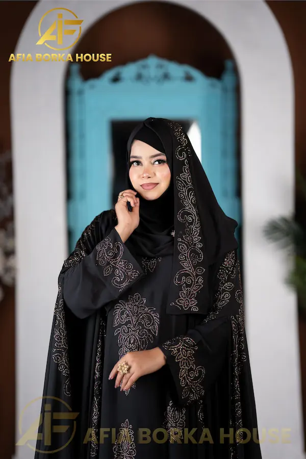 Bridal KOTI Abaya Black Color