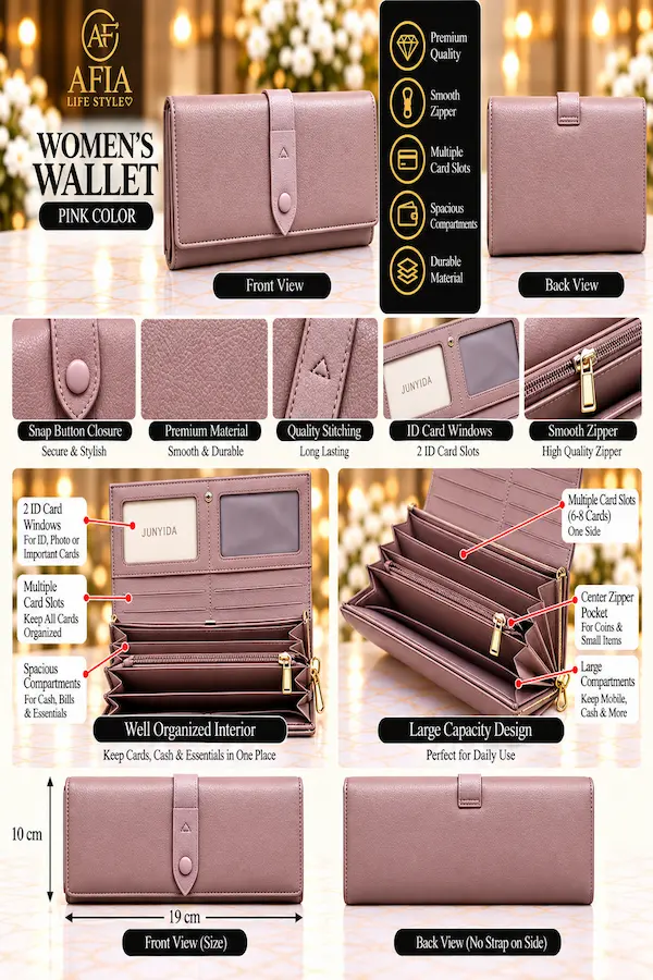 DUSTY PINK WOMEN’S WALLET