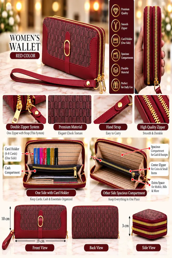 MAROON WOMEN’S WALLET