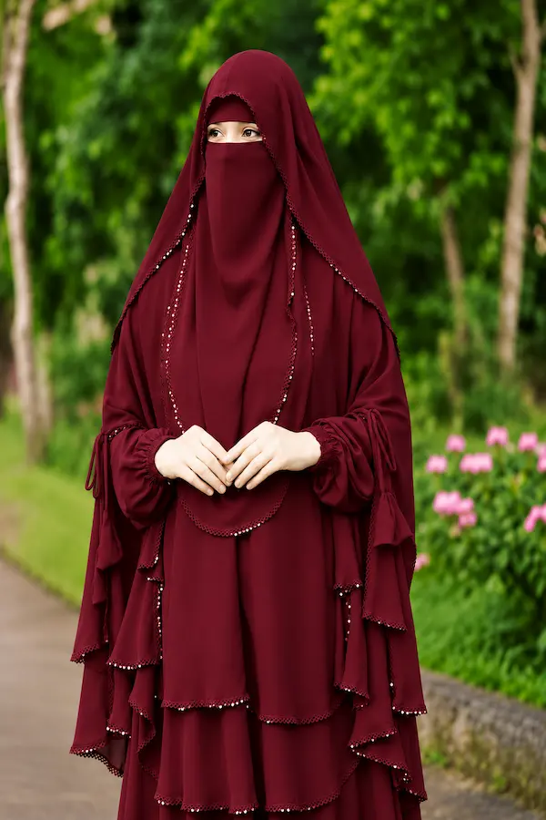 Radi Hijab Niqab Set Maroon