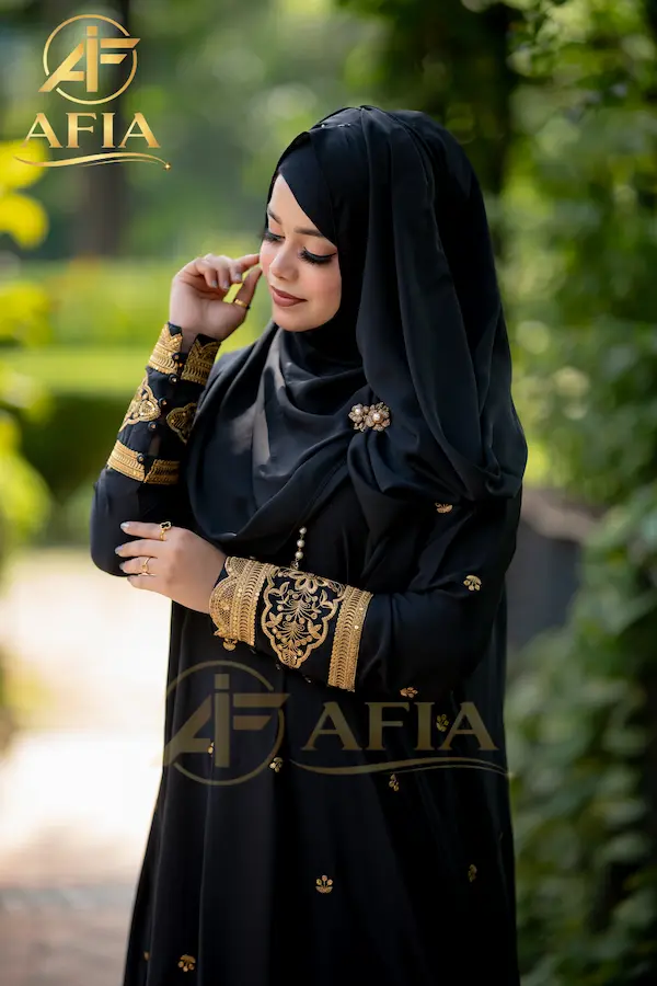 Simple Luxury Abaya Black Coloar