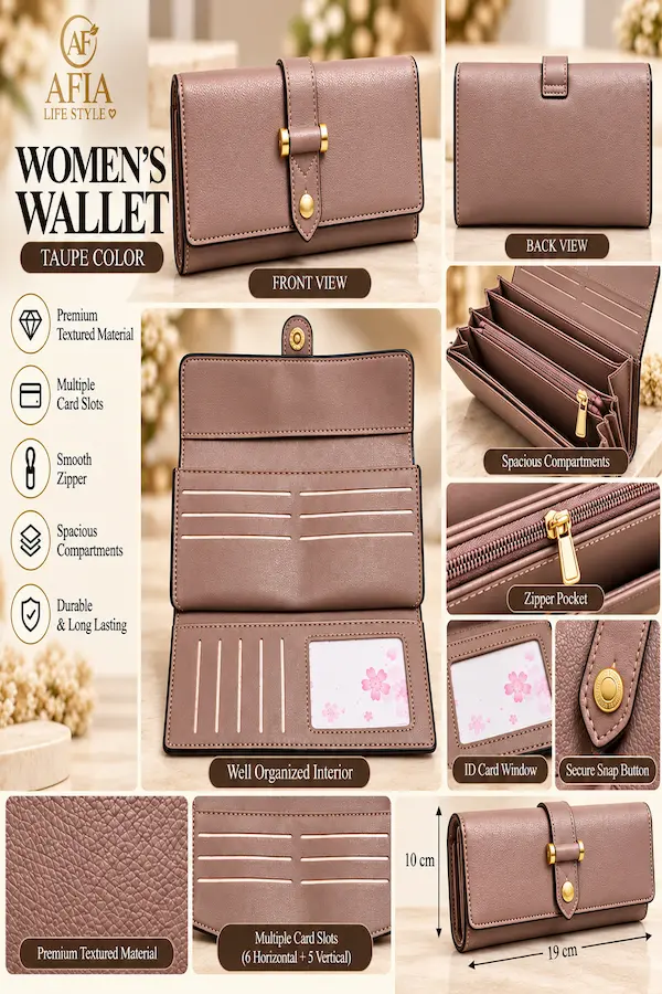 TAUPE WOMEN’S WALLET