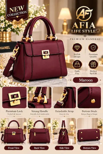 AFIA PREMIUM HANDBAG For Women (MAROON)