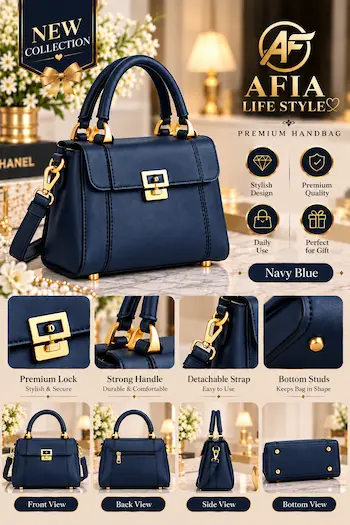 AFIA PREMIUM HANDBAG For Women (Navy)