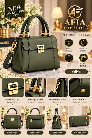 AFIA PREMIUM HANDBAG For Women (OLIVE)
