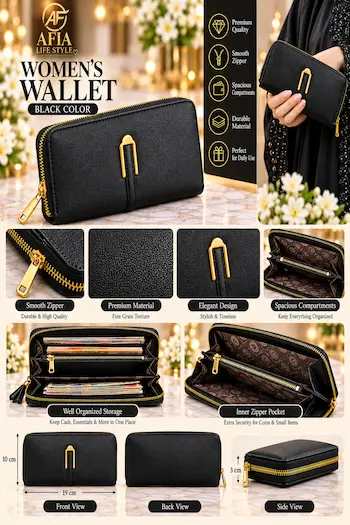 BLACK LUXURY WOMEN’S WALLET 
