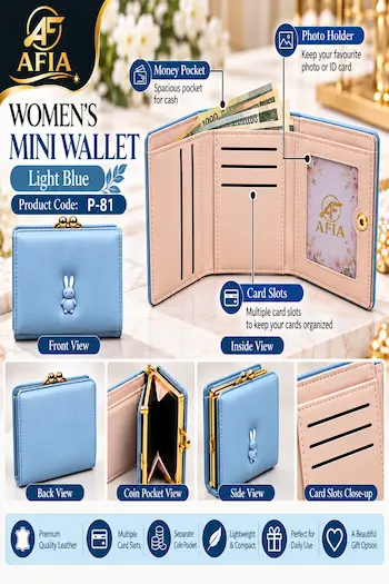 LIGHT BLUE WOMEN’S MINI WALLET