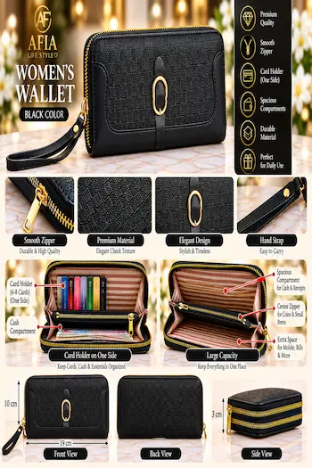 LUXURY BLACK WOMEN’S WALLET