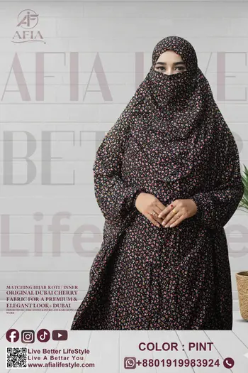 Prayer Long Khimar Collection Black Pint 1