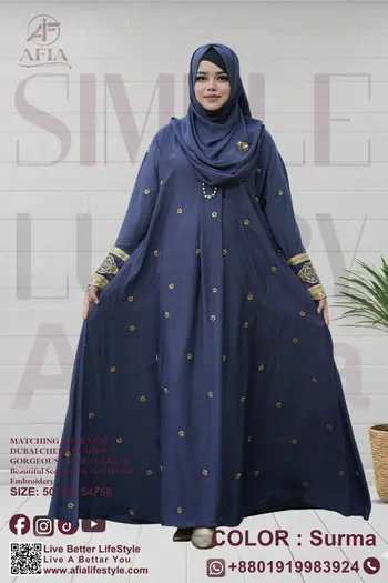 Simple Luxury Abaya Surma Coloar