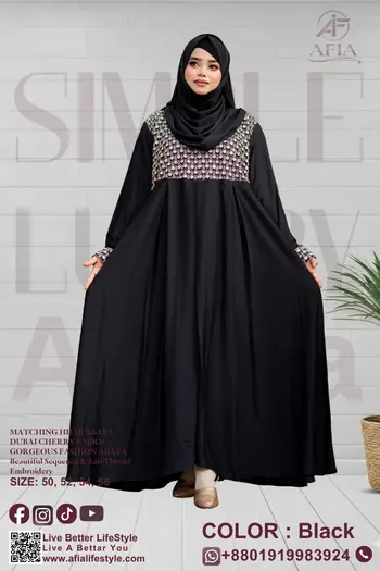 Simple Queen’s Elegance Borka - Black