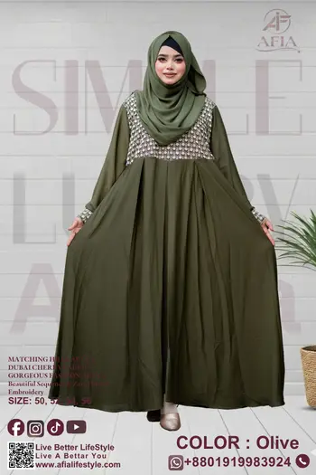 Simple Queen’s Elegance Borka - Olive